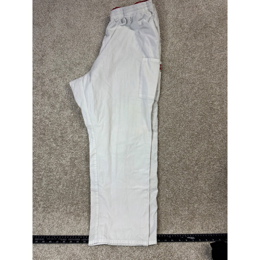 Dickies White Cargo Scrub Pants Elastic Waist 2XL 86106 WHWZ Mens Womens